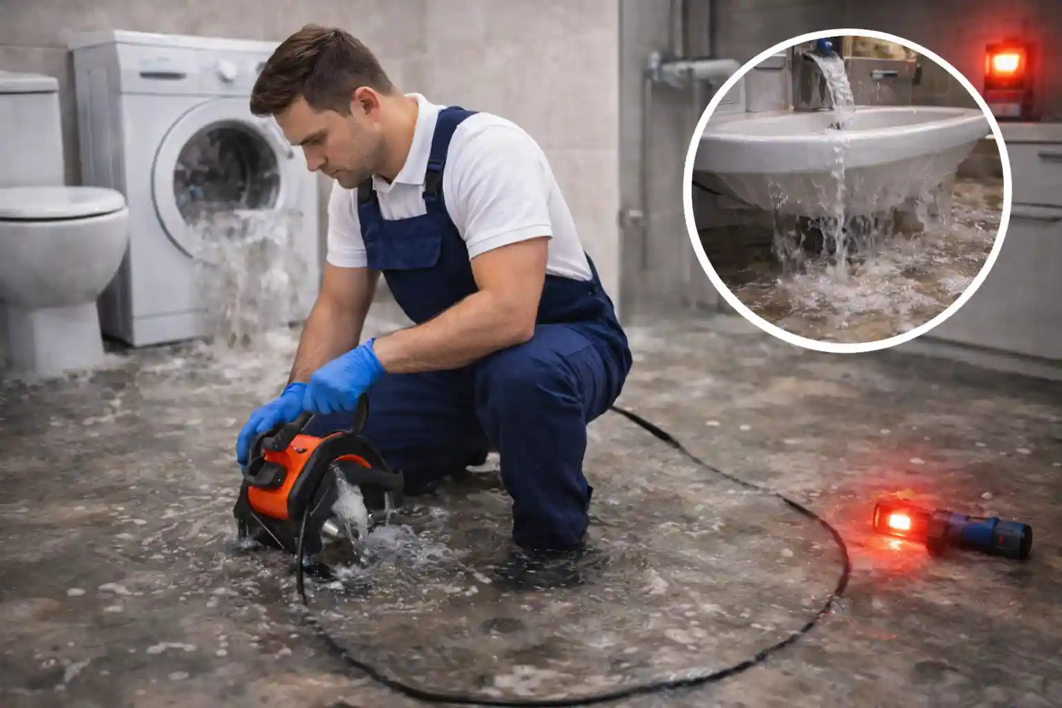 Аварийный засор в туалете: перелив воды и срочный выезд мастера 24/7