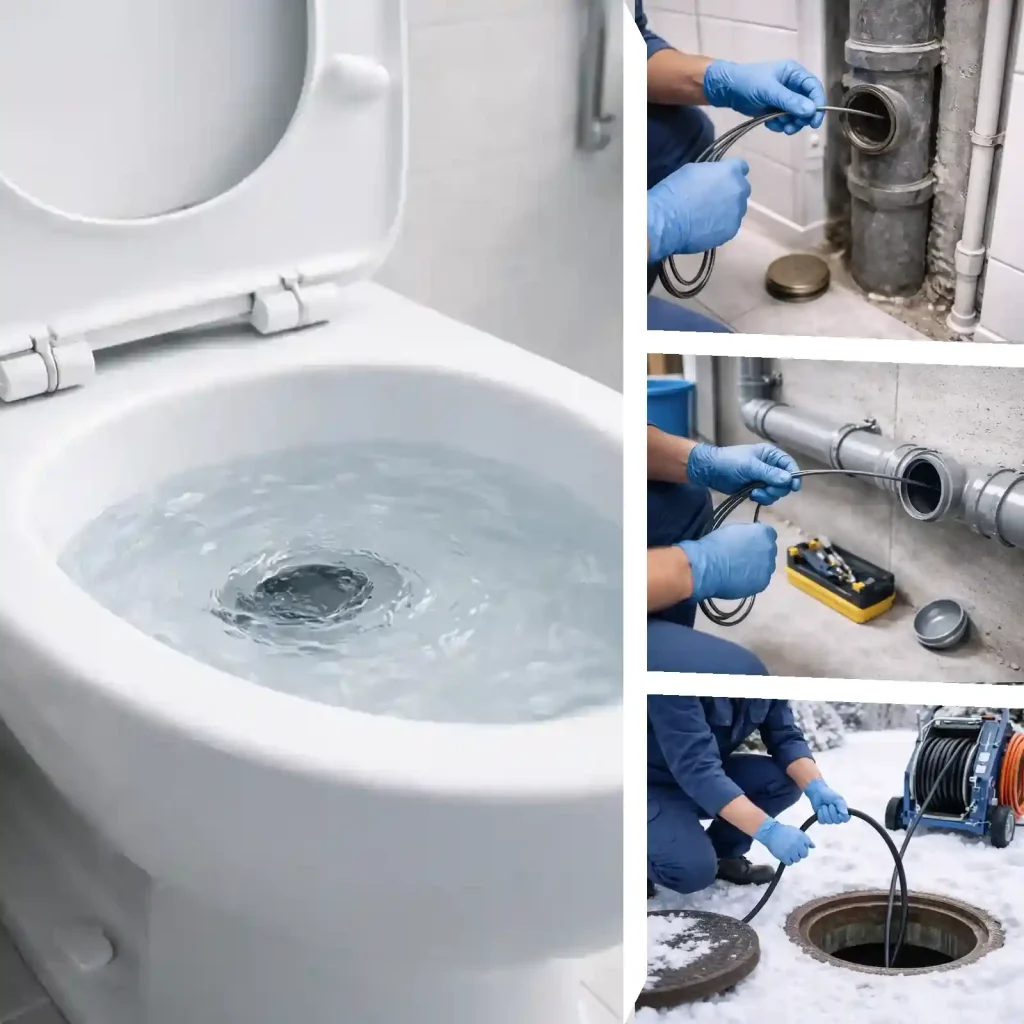 Методы прочистки труб: трос (механическая прочистка), гидродинамическая промывка и видеодиагностика канализации