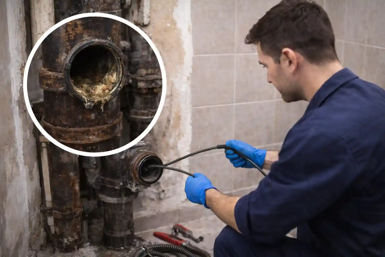 Засор стояка или лежака в многоквартирном доме: прочистка через ревизию