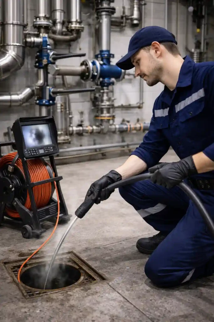 Диагностика канализации для бизнеса в Калуге — видеодиагностика труб камерой на предприятии, поиск причины повторных засоров